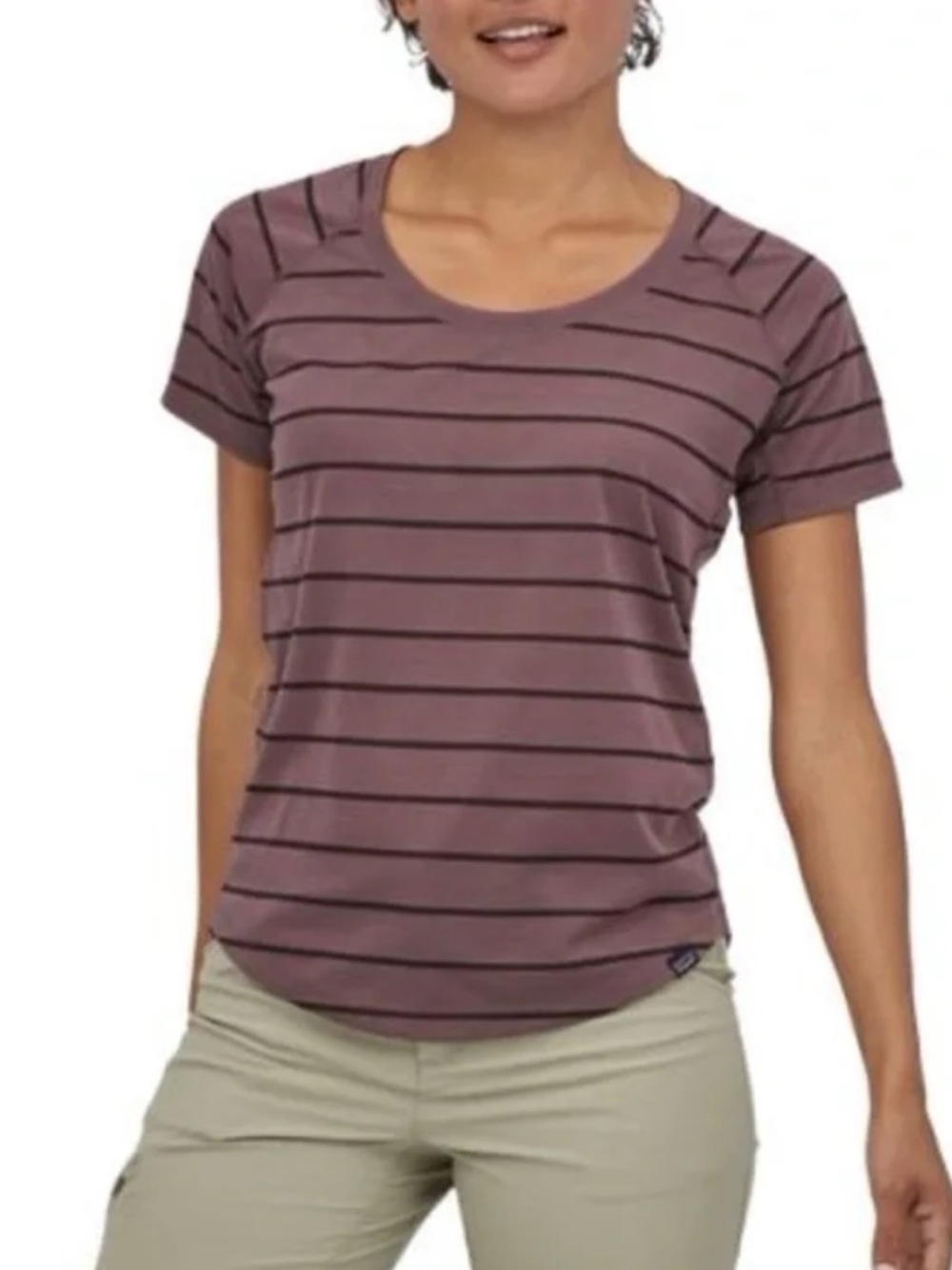 PATAGONIA • Capilene Cool Trail ultra soft technical performance purple tshirt